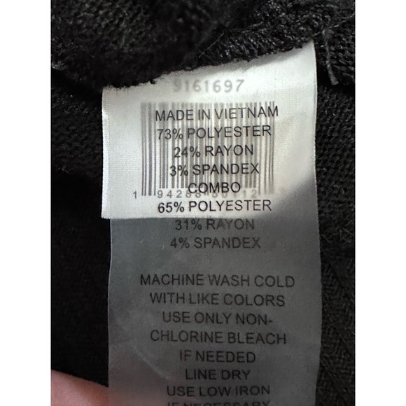 Vince Camuto Womens Casual Top Black Long Sleeve V Neck Knit M New - Picture 8 of 8